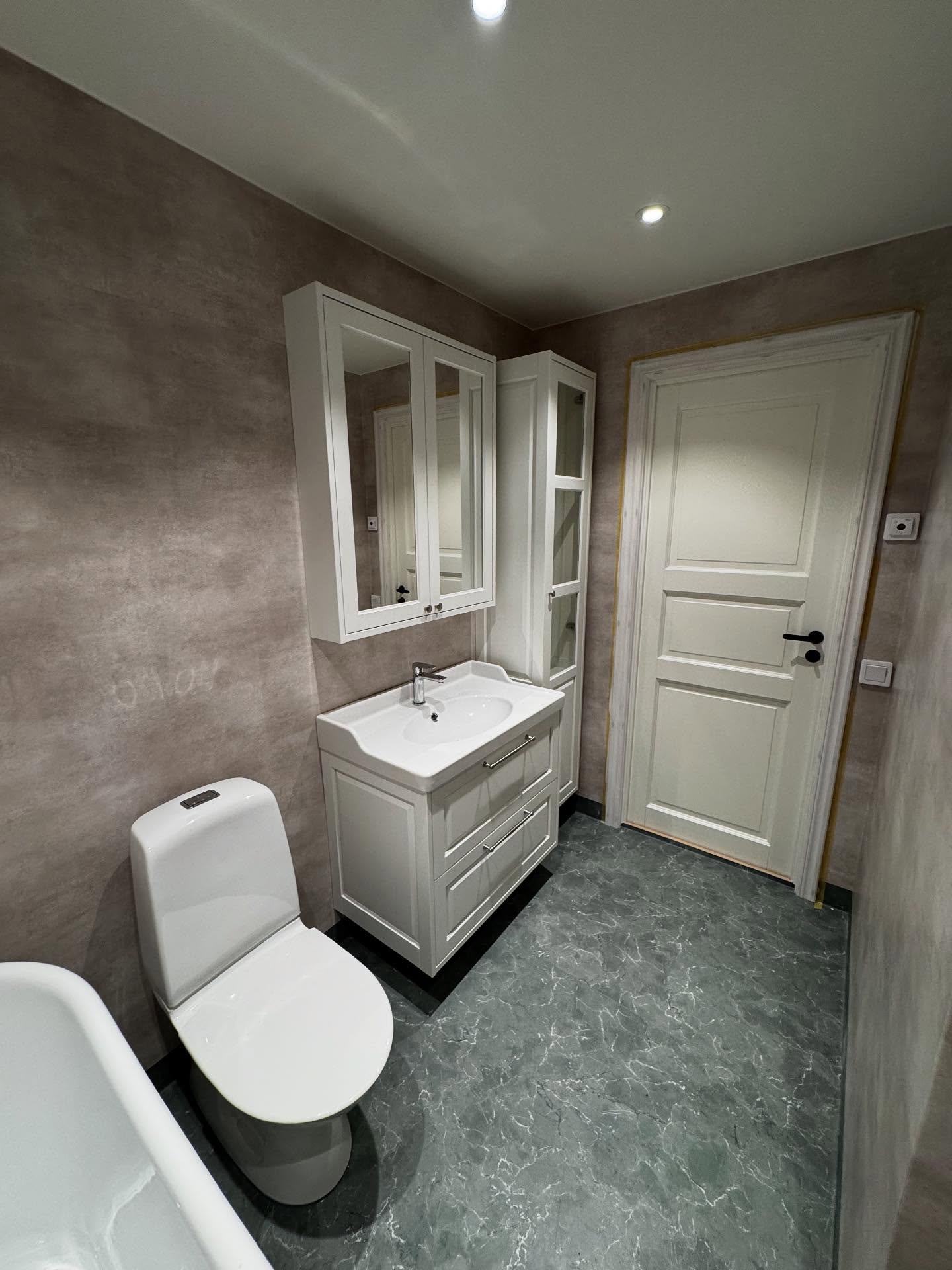 Badrumsrenovering — efter